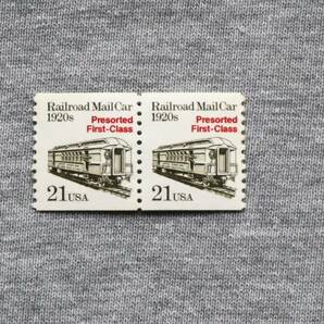 USA172 アメリカ 輸送機関 乗り物 1920年代の鉄道郵便車 21 Presorted first class コイル切手 手1枚の画像1