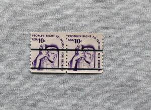 USA195 America 1977 year America -na* series regular .. woman god [ compensation ... person .. rights ]10cpli cancel width line 1 kind 2 sheets block 