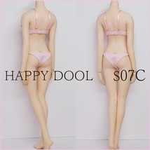 TBLeague 【Happy Doll】S07C スクールブラセット ピンク/リボン白 下着 1/6 Phicen ファイセン_画像3