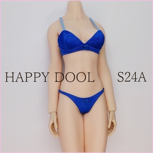 TBLeague 【Happy Doll】S24A ブルーサテンブラセット /リボンブルー 下着 1/6 Phicen ファイセン