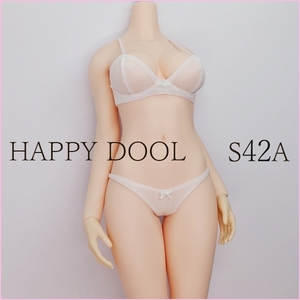 TBLeague 【Happy Doll】S42A 透け感スクールブラセット 白/リボン白 下着 1/6 Phicen ファイセン