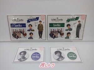 Snow Man Johnnys’ ISLAND STORE 1st Anniversary 缶バッジセット/ステッカーセット 2点セット 未開封/渡辺翔太：阿部亮平 [美品]