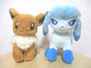 ポケモン キャンバス ぬいぐるみ イーブイ グレイシア ポケモンセンター 2点セット 2009年 Pokemon Center