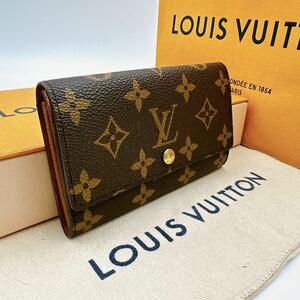 2802【極美品】LOUIS VUITTON ルイヴィトン モノグラム ポルトモネジップ 二つ折り財布 ウォレット M61735/CA0976