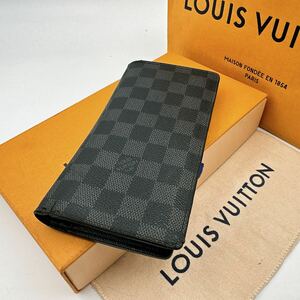 2805【美品】LOUIS VUITTON ルイヴィトン ダミエ グラフィット ポルトフォイユ ブラザ　長財布　二つ折り財布　ウォレット　N62665/SP3170