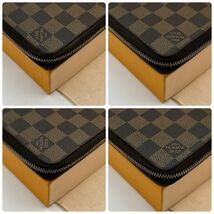 2816【ほぼ極美品】LOUIS VUITTON ルイヴィトン ダミエ ジッピーウォレット ラウンドファスナー 長財布 ウォレット N60015/VI4057_画像9