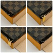 2816【ほぼ極美品】LOUIS VUITTON ルイヴィトン ダミエ ジッピーウォレット ラウンドファスナー 長財布 ウォレット N60015/VI4057_画像10