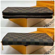 2816【ほぼ極美品】LOUIS VUITTON ルイヴィトン ダミエ ジッピーウォレット ラウンドファスナー 長財布 ウォレット N60015/VI4057_画像4