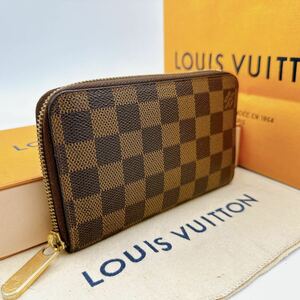 2818【極美品】LOUIS VUITTON ルイヴィトン ダミエ ジッピーコンパクトウォレット ラウンドファスナー 長財布 N60028/MI1160