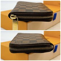 2818【極美品】LOUIS VUITTON ルイヴィトン ダミエ ジッピーコンパクトウォレット ラウンドファスナー 長財布 N60028/MI1160_画像7