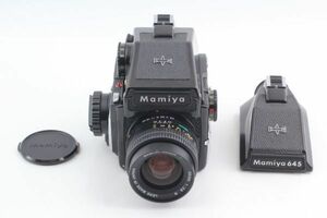 モルト交換済み★Mamiya M645 + Prism & PD Finder + 55mm f2.8 N マミヤ 中判 一眼レフカメラ プリズムファインダー レンズセット