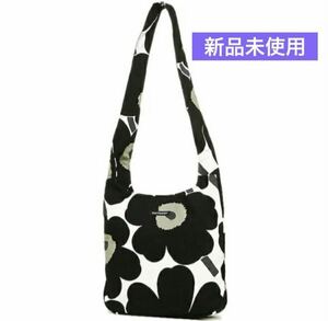 マリメッコmarimekko　ショルダーバッグ　タグ付き　ブラック×オリーブ