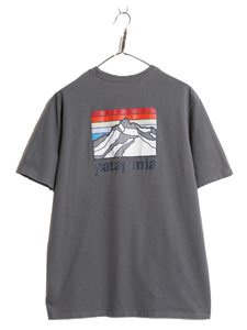 22年製 パタゴニア ポケット付き 両面 プリント 半袖 Tシャツ メンズ M / Patagonia ポケT アウトドア グラフィック アート バックプリント