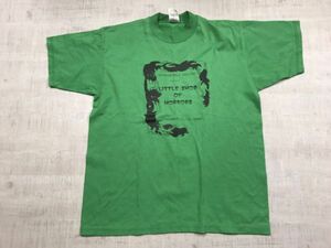 90s オールド QUAKER MILL THEATRE リトルショップオブホラーズ LITTLE SHOP HORRORS 映画 ミュージカル 半袖Tシャツ メンズ L 緑