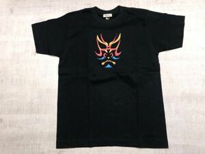 Tomboy 昭和 平成 レトロ 歌舞伎 隈取 TOKYO 東京 江戸 スーベニア お土産 カルチャー 半袖Tシャツ カットソー メンズ M 黒