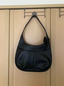  beautiful goods COACH Coach 9033 Old Coach Vintage leather one shoulder bag shoulder .. lady's black 