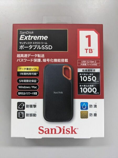 SanDisk ポータブルSSD 1TB SDSSDE61-1T00-J25 サンディスク Extreme 