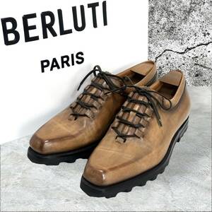 極美品☆即完売モデル☆BERLUTI NEW ULTIMA PATINA LEATHER SHOES ベルルッティ ニューウルティマ レザーシューズ 9 パティーヌ スニーカー