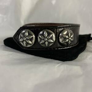 Chrome Hearts Chrome Hearts 3 кнопка 2 зажим кожа браслет 