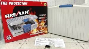 { fire-proof safe }THE PROTECTOR No.2015 portable storage cabinet FIRE SAFE disaster prevention crime prevention valuable goods security key 2 ps attaching dead stock present condition goods 