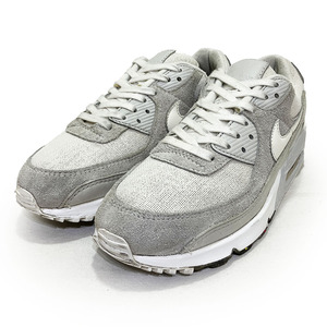 ナイキ エアマックス ９０ グレー ホワイト 27.0cm NIKE AIR MAX 90 正規品 本物 年代 復刻 CW6208-111 カジュアル コルクインソール 革