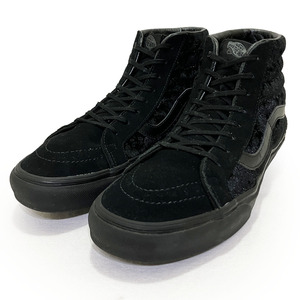 ヴァンズ バンズ スケートハイ ベルベット ブラック 26.5cm VANS SK8HI VELVET 正規品 本物 ロック スケート サーフ パンク ハイカット 黒