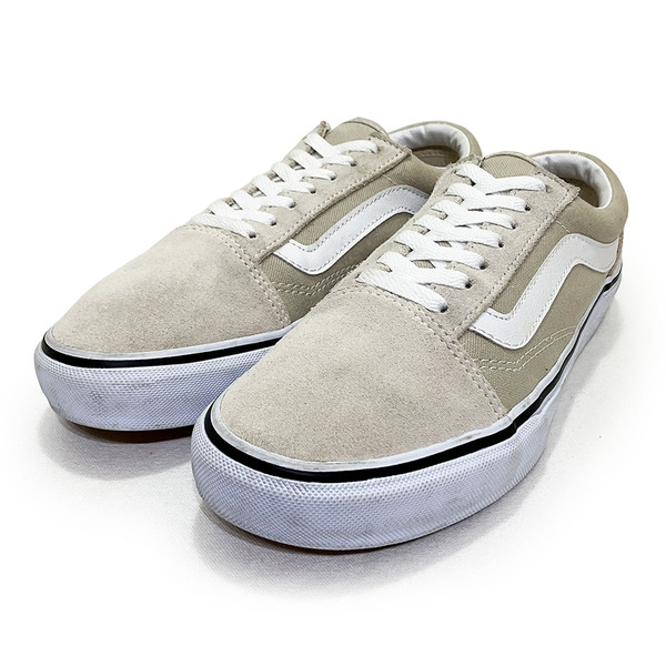 ヴァンズ バンズ オールドスクール ベージュ 26.0cm VANS OLD SKOOL 正規品 本物 スウェード キャンバス サーフ スケート カジュアル 人気