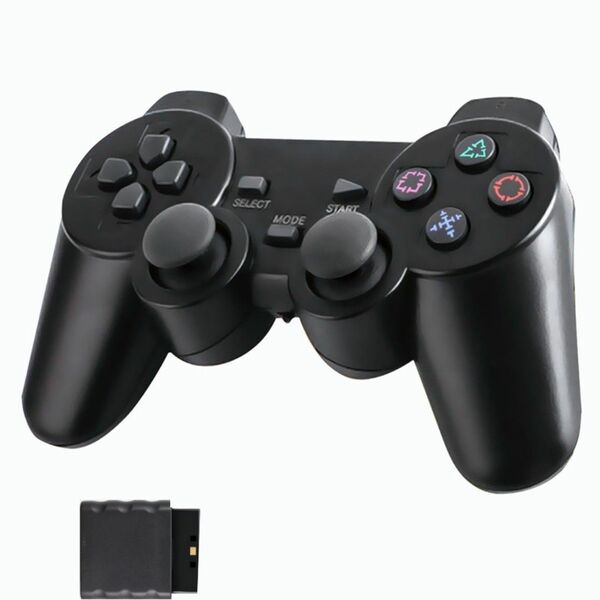 【未使用品】PS2 ワイヤレス コントローラー クリア 互換品 プレステ2 PlayStation2