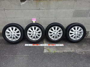 PP-23/YOKOHAMAヨコハマ ECOSエコス ES31 155/65R13 73S タイヤ AIRBERGエアベルグ SX ホイール付 13インチ 中古4点