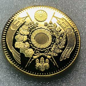  Japan old coin modern times old two 10 . gold coin Meiji 3 year approximately 15.23g antique goods one jpy money coin coin collection 