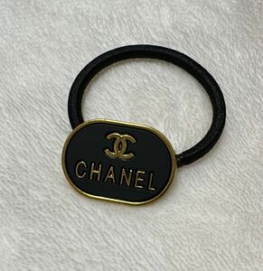 シャネル CHANEL ノベルティ ロゴヘアゴム ブラック