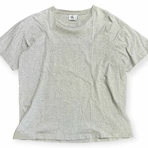 稀少 Calvin Klein Jeans 90s USA製 ロゴ刺繍 Tシャツ グレー オーバーサイズ