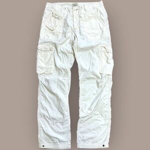 POLO JEANS 90s 00s パラシュート カーゴパンツ ホワイトw34 