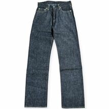 極美品 桃太郎ジーンズ 銅丹LABEL 特濃クラシックストレートデニム 14.7oz ジンバブエコットン 赤耳 インディゴ W30_画像2