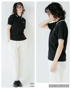 FRED PERRY G3600 Twin Tipped Fred Perry Shirt ブラック サイズ10 