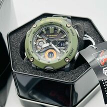 未使用 CASIO カシオ G-SHOCK Gショック GA-2000-3A(GA-2000-3AJF同等) カーキ ミリタリー アナデジ デジアナ 腕時計 カーボンコアガード_画像2