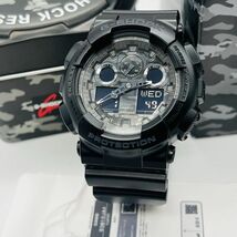 未使用 CASIO カシオ G-SHOCK Gショック GA-100CF-1A GA-100CF-1ADR ブラック カモフラージュダイアルシリーズ 迷彩 アナデジ 腕時計_画像5