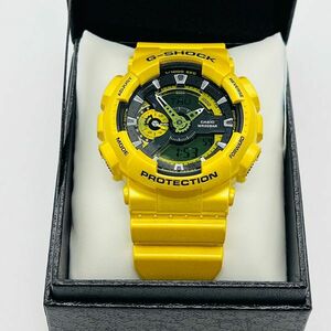 CASIO カシオ G-SHOCK Gショック GA-110NM イエロー メタリック アナデジ メンズ 腕時計 中古 極良品 稼働品