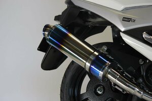 バーグマンストリート125EX バイクマフラー 8BJ-EA23 S346 ステンレス ブルーカラー マフラー バイク用品 カスタム パーツ 201-106