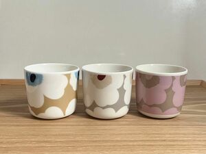 marimekko マリメッコ ウニッコ コーヒーカップ　ラテマグ　3個セット