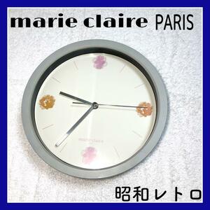 marie claire マリ・クレール 花柄 掛時計　動作品