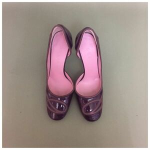 【美品】CELINE セリーヌ バイオレット エナメル 36C 23.5cm 靴　パンプス　紫