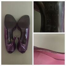 【美品】CELINE セリーヌ バイオレット エナメル 36C 23.5cm 靴　パンプス　紫_画像2