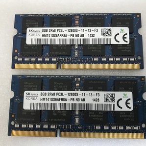 SK HYNIX 2Rx8 PC3L-12800S 8GB 2枚 16GB DDR3L ノートPC用 メモリ 204ピン DDR3L-1600 8GB 2枚セット 16GB DDR3 LAPTOP RAMの画像6