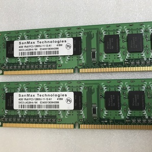 SANMAX 1Rx8 PC3-12800U 4GB 2枚組 1セット 8GB DDR3 デスクトップ用 メモリ DDR3-1600 4GB 2枚で 8GB DDR3 DESKTOP RAMの画像2