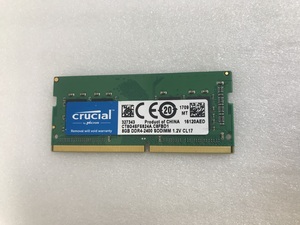 CRUCIAL PC4-2400T 8GB DDR4 ノートパソコン用メモリ DDR4-19200 8GB 260ピン ECC無し DDR4 LAPTOP RAM 8GB 中古品動作品