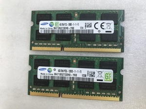 SAMSUNG 2Rx8 PC3L-12800S 4GB 2枚で 8GB DDR3L ノートPC用 メモリ 204ピン DDR3L-1600 4GB 2枚で 8GB DDR3L LAPTOP RAM