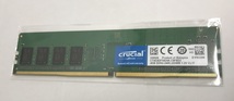 CRUCIAL PC4-2400T 4GB PC4-19200 4GB DDR4 デスクトップ用メモリ 288ピン DDR4 DESKTOP RAM 中古品動作品_画像1