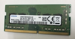 SAMSUNG PC4-2666V 8GB DDR4 ノートパソコン用メモリ PC4-21300 8GB 260ピン DDR4 LAPTOP RAM 中古 品動作品