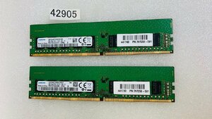 SAMSUNG PC4-2133P-EE0-10 8GB 2枚セット 16GB DDR4 デスクトップ用 メモリ DDR4-17000 8GB 2枚 16GB DDR4 DESKTOP RAM 288ピン ECC無し